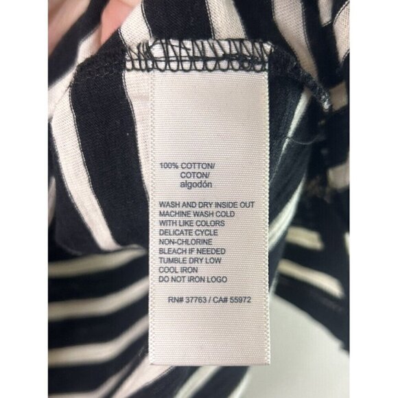 Rafaella Weekend Womens Black White Stripes Tank Sleeveless Size Small NWT - Picture 6 of 10